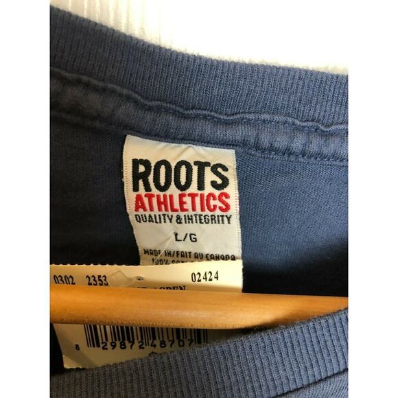 NWT Roots Athletic Blue Tee Shirt AspenRoots Men's Size L - Picture 3 of 5